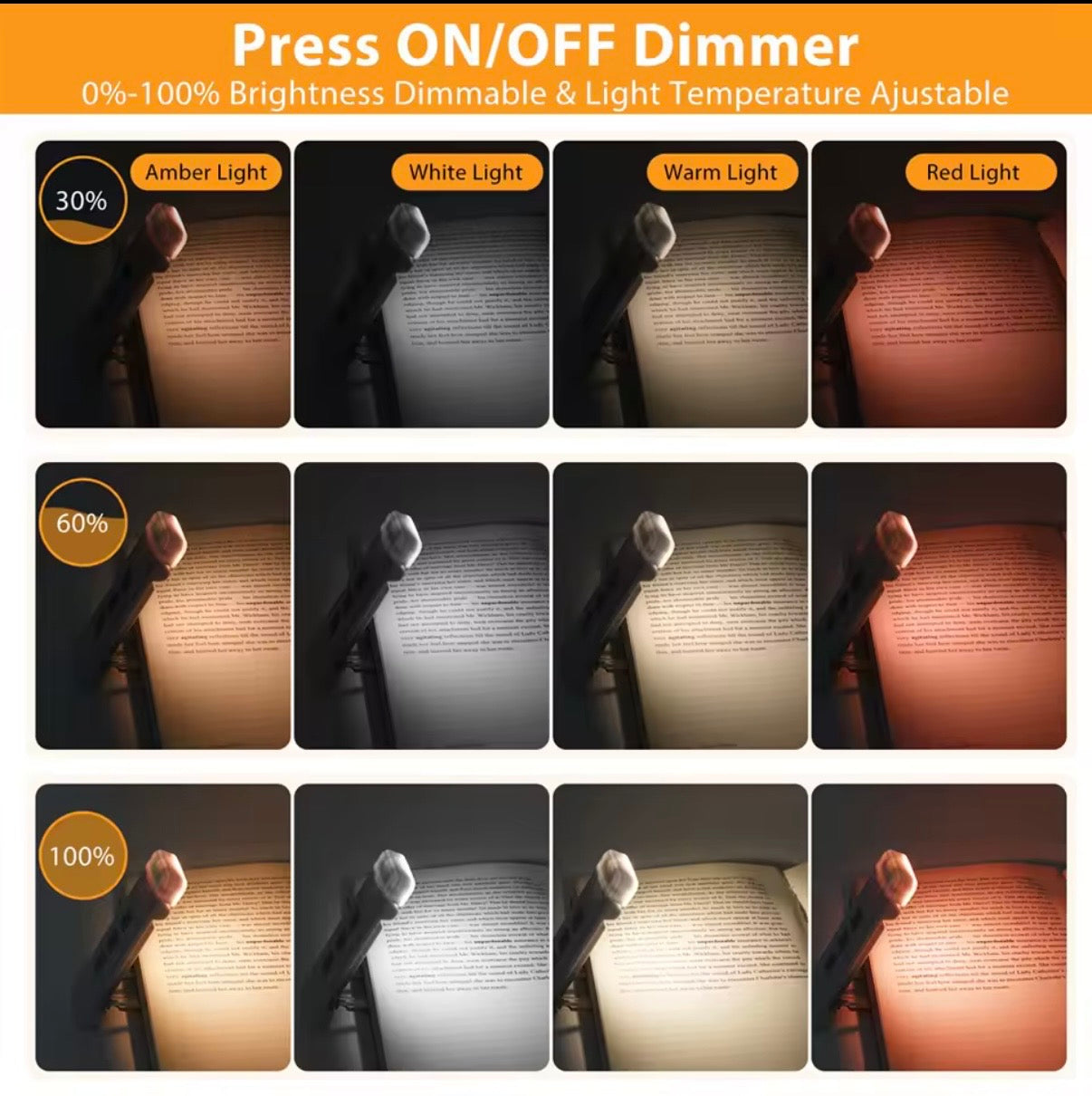 Clip on Bookmark Book Light